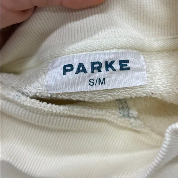 PARKE Classic Mockneck Off white Sweatshirt Oversized S/M - Picture 9 of 10